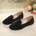 thumbnail image 4 of Black Ladies Cloth Solid Color Flat Shoes Round Toe Slip On 2026 Summer Breathable Casual Lightweight Comfortable, 4 of 9