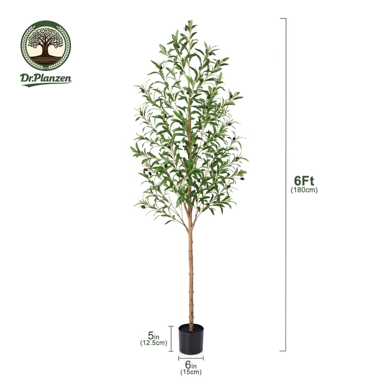 DR.Planzen 6-Foot Artificial Olive Tree with Faux Fruits photo 7