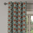 thumbnail image 2 of Ambesonne Vintage Grommet Curtain, Classic Flower Motifs, 50" x 120", Pale Blue Coral, 2 of 6