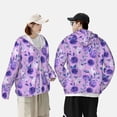 thumbnail image 6 of Daiia Violet UPF 50+ Sun Protection Hoodie Jacket Lightweight Long Sleeve Sun Shirt for Women Men with Pocket Hiking Outdoor-Small, 6 of 9