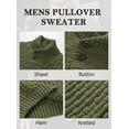 thumbnail image 5 of Fexilor Men's Turtleneck Sweater Pullover Stylish Shawl Collar Knit Top for Regular Fit, 5 of 6