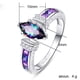 thumbnail image 3 of Anillos para mujer, regalos para mujer, anillo de aleación de circonita y diamante de colores morados para fiesta., 3 of 5