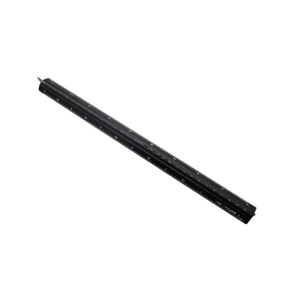 Règle de Mesure Professionnelle en Alliage d'Aluminium pour Architectes 30cm Remplacement Mesure Dessin Ingénieur Grande Échelle Noir