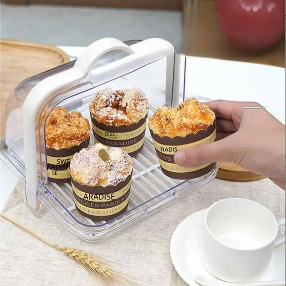 Fruit Storage Box Flip Bread Cake Storage Box Tableware Display Rack