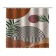thumbnail image 2 of Cortinas de Baño Impermeables con Ganchos Antioxidantes Patrón Hoja, 2 of 10