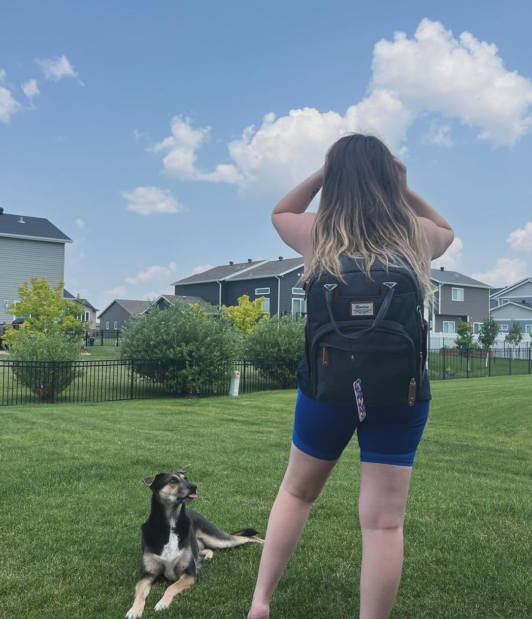 Ruvalino Baby Diaper Bag Backpack, Multifunction Waterproof Travel Bag with Insulated Bottle Holders, Durable Fabric and Changing Pad, Navy Blue