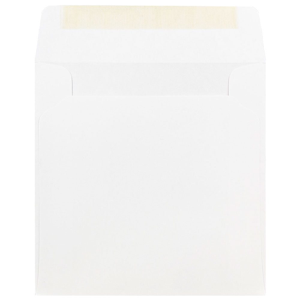 JAM Paper 6 x 6 Square Invitation Envelopes, White, 50 per Pack
