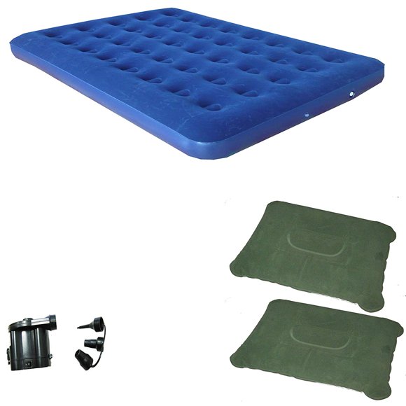 Double Size Air Mattress with DC air Pump & 2 Inflatable Pillow Combo