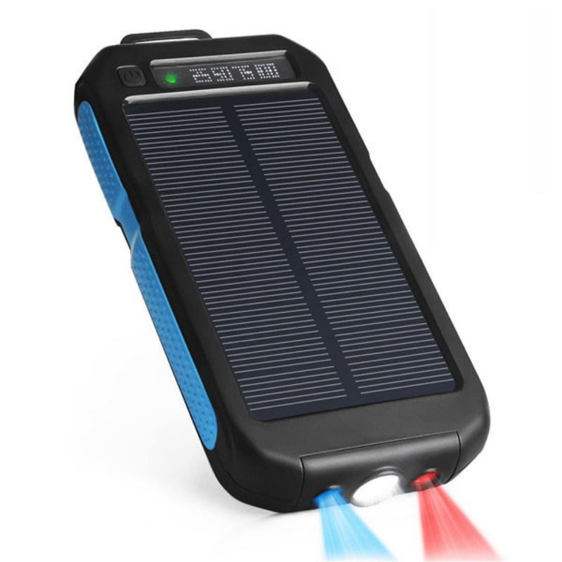 Solar Power Emergency Light Dual USB Mobile Phone Portable Battery