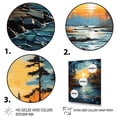 thumbnail image 3 of Designart "Sapphire Serenity Yellow River" Landscape & Nature Floater Framed Wall Art Print, 3 of 7
