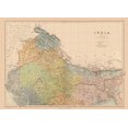 thumbnail image 4 of Black 24x18 Black Modern Wood Framed Wall Art Titled - Northwest India - Black 1867, 4 of 6