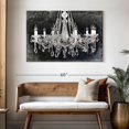 thumbnail image 3 of Elephant Stock Grunge Crystal Chandelier Wall Art - Horizontal Canvas Wall Art - Living Room Wall Decor - Decor Elements Canvas - Gray And Black Decor - 48" x 32", 3 of 8