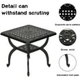 thumbnail image 5 of ZXNYH Cast Aluminum Outdoor Side Table,Anti-Rust Outdoor End Table,Patio Coffee Bistro Table for Indoor,Garden,Porch,Balcony(Round Black), 5 of 7