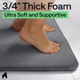 thumbnail image 5 of Memory Foam Bath Rug for Bathroom Floor, 30x18 Gray, Machine Washable by GORILLA GRIP, 5 of 10