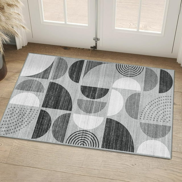 Boho Rug Washable x Area Rugs for Bedroom Entryway Living Room Bedside Small Throw Floor Carpet Non Slip Soft Indoor Modern Abstract Bohemian Orange
