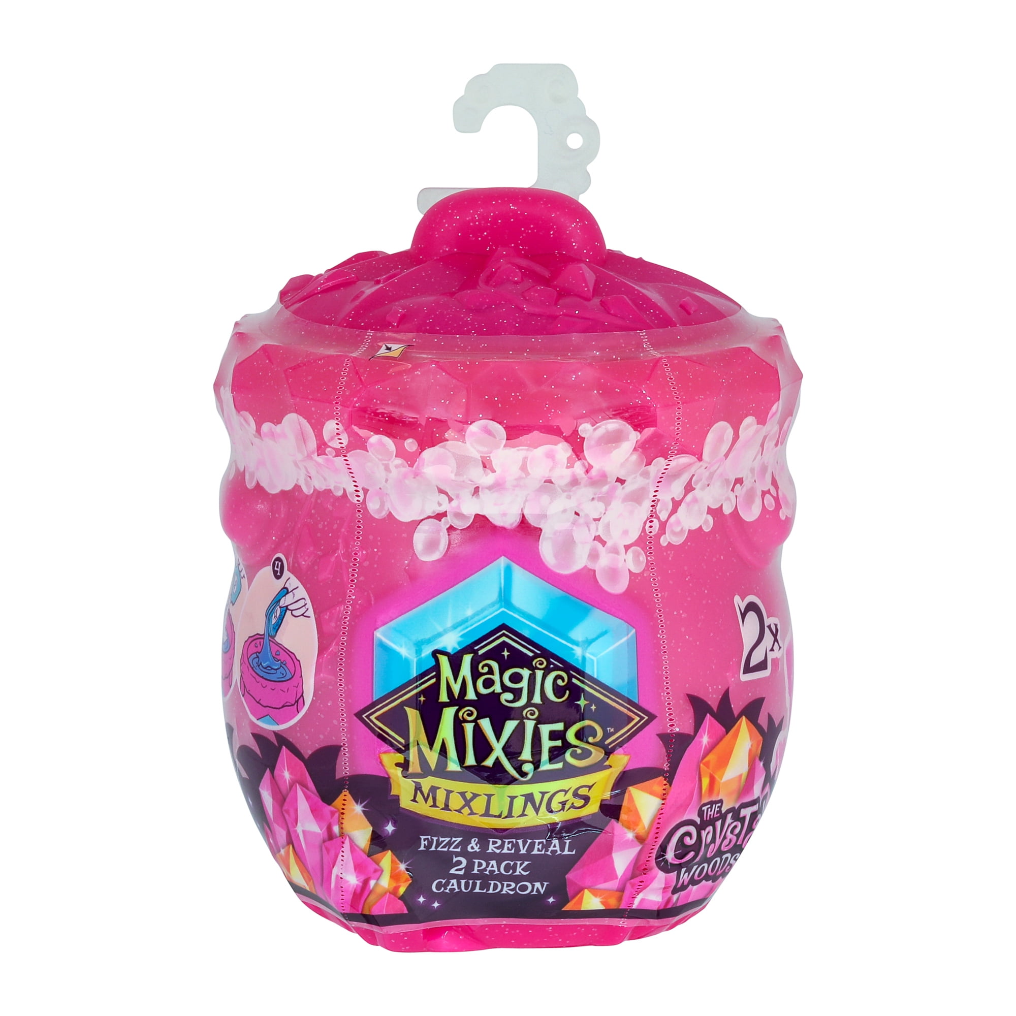 Magic Mixies Mixlings Fizz & Reveal 2 Pack Pink Cauldron, 40+ to Collect,  Ages 5+ 