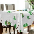 thumbnail image 3 of Coolnut Saint Patrick Clover Green Tablecloth Rectangle Colorful Table Cloth Large Square Table Cover for Dining Kitchen Party 60"x108" Decor Gift, 3 of 7