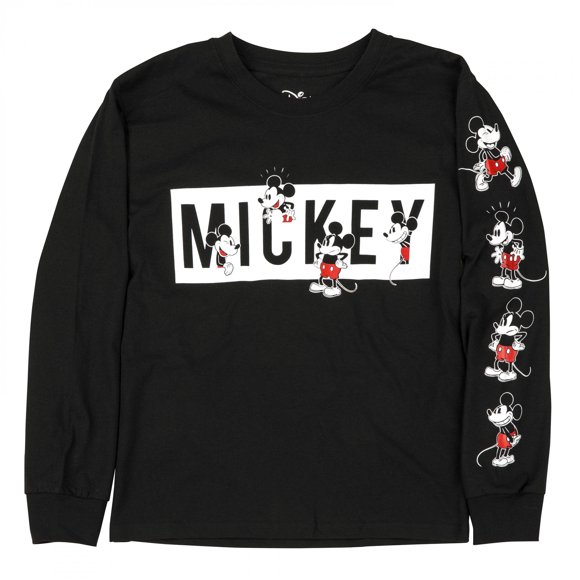 Mickey Mouse Overload Black Colorway Boy's Long-sleeved Shirt-Medium