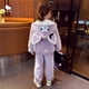 thumbnail image 2 of 2Pcs Sports Set Anime Sanrioed Coat Pants Kuromi Melody Kawaii Korean Style Autumn Winter Girls Cartoon Casual Wear Kids Jacket, 2 of 5