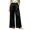 Black, variant on Women's Satin High Waist Wide Leg Pants, Straight Wide Leg Satin Trousers for Women, Lightweight Silky Subtle Sheen Loose Casual Pants, Solid Color Straight Wide Leg for Daily Wear Blackish Green