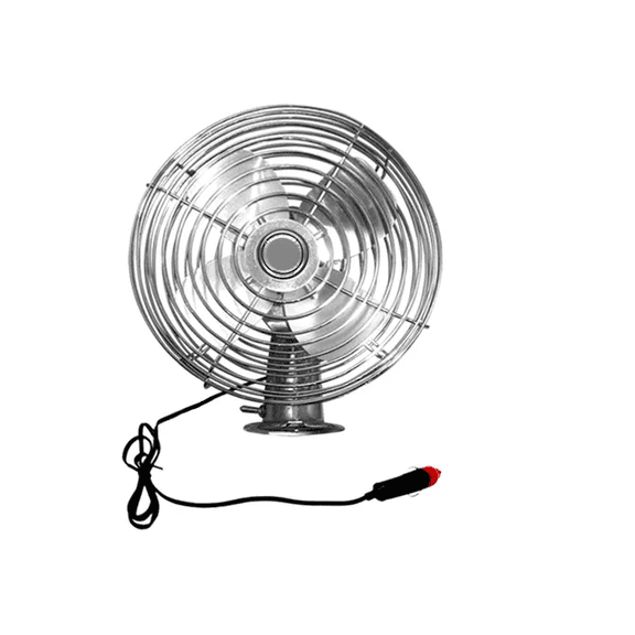 Ventilador Automotriz 8 Pulgadas Conexion Para Encendedor Xtellar plateado