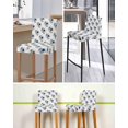 thumbnail image 5 of Navy Blue Spring Floral Bar Stool Covers Set of 6, Farmhouse Flowers Modern Art Stretch Washable Bar Chair Covers with Backs, Removable Pub Counter Height Chair Cover for Kitchen Dining Room Cafe, 5 of 7