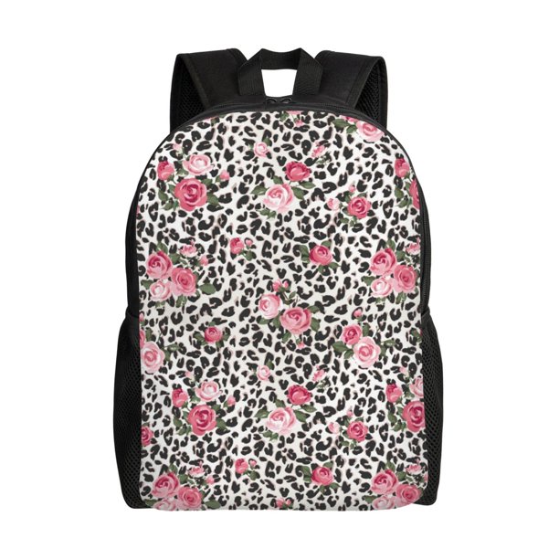 Balery Rose Mix Leopard 3 Mochila - Mochila Estilosa y Duradera para Laptop de 15 Pulgadas con Tela Oxford Impermeable