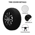 thumbnail image 4 of Easygdp Mushroom and Frogs Automobile Tire Dust Cover, 14-17in Spare Tire Cover Universal Fit for Trailer, Car, Truck, SUV, Jeep - 14 inch, 4 of 9