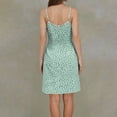 thumbnail image 6 of Dxzfnsa Womens Dresses Summer Women's Trendy Solid Color Polka Dots Strap Mini Dresses Lace Mesh Bow Tie Front V Neck Sleeveless A Line Dresses, 6 of 7