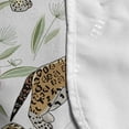 thumbnail image 4 of Jaguar Microwave Oven Cover, Retro Flowers and Jaguars Blossoming Corsage Botanical Illustration, Water Resistant Organizer with Pockets for Kitchen, 36" x 12", Pale Brown Pale Pink, by Ambesonne, 4 of 4