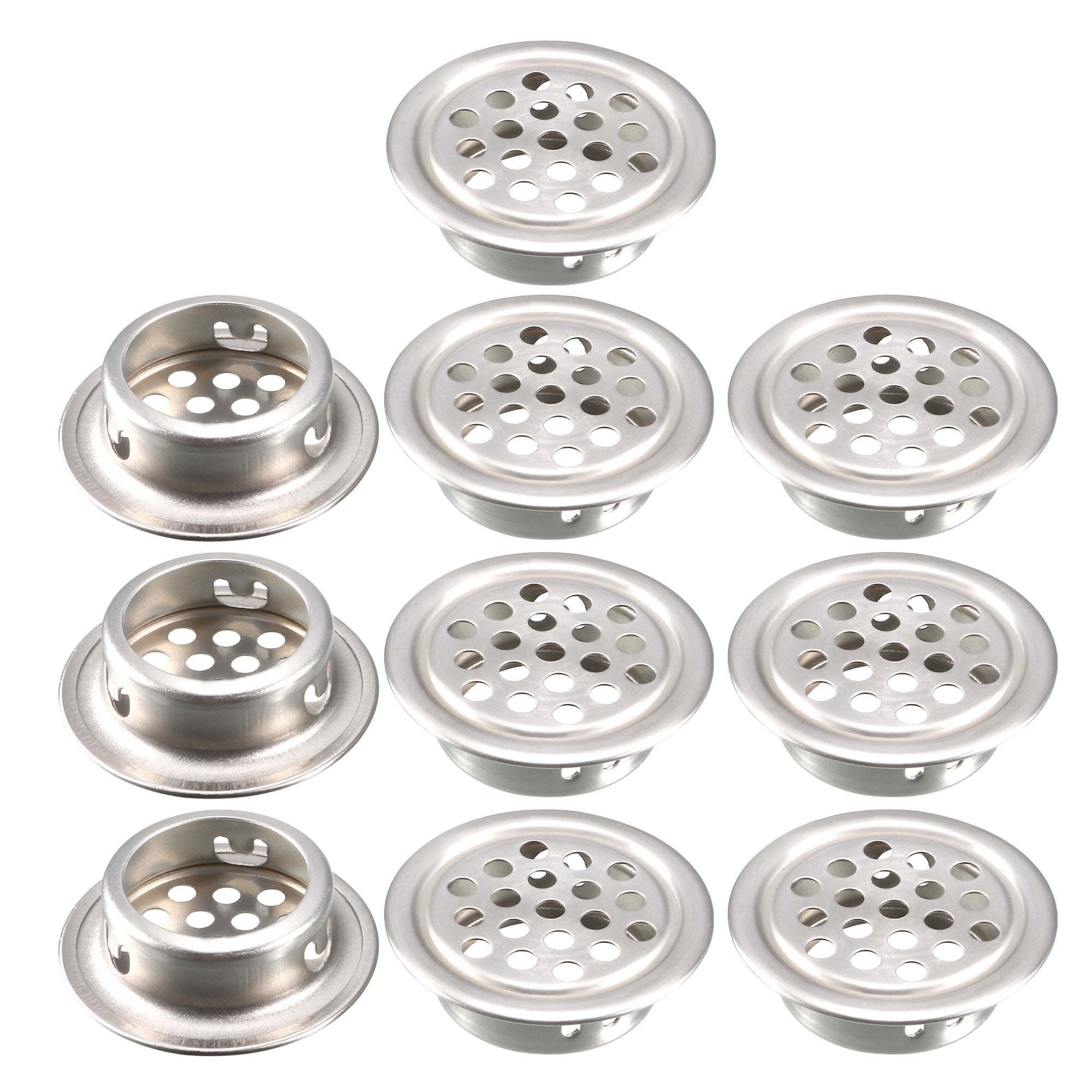 Uxcell Round Floor Drain Sink Strainer 25mm Dia Stainless Steel Silver Tone 10 Pack