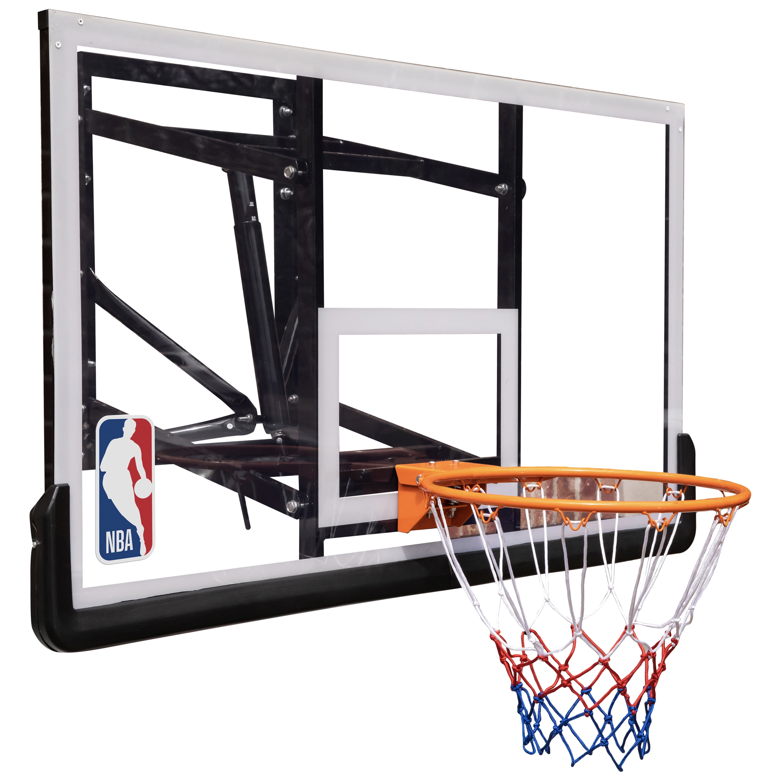 NBA Official 54 In. Wall-Mounted Basketball Hoop with Polycarbonate Backboard