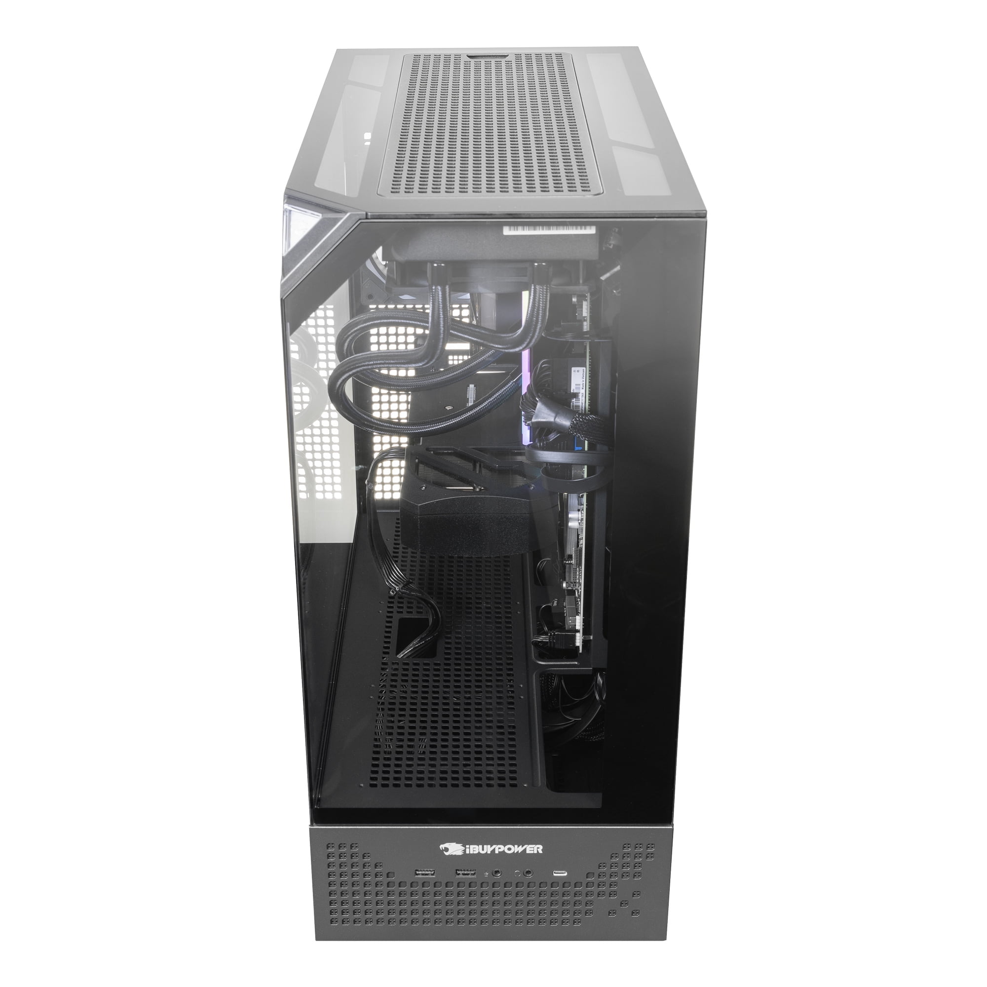 iBUYPOWER Element Pro Gaming PC Desktop Computer AMD Ryzen 7 9800X3D CPU, AMD Radeon RX 9070XT 16GB GPU, 32GB DDR5 RGB 5200MHz RAM, 2TB NVMe SSD,Windows 11 Home,Gamer Keyboard and Mouse-EPBA7R97XT02