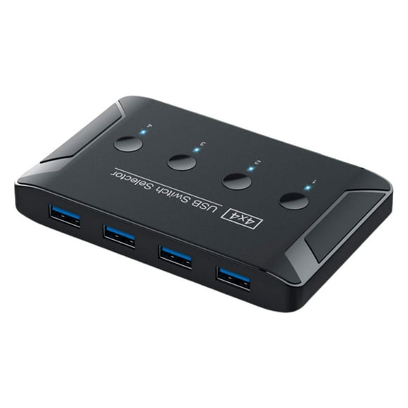 Selector de interruptor USB 3.0 Sunnimix 4 puertos adaptador de un botón