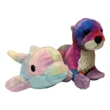RAINBOW OTTER & RAINBOW DOLPHIN Mini Flopsie 8" Stuffed Animal Plush by ...