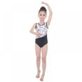 thumbnail image 3 of Little Girls One-Piece Gymnastics Leotards, Big Girls Sleeveless Dancewear, Toddler Sparkly Dance Tumbling Unitard, Size 3-14 Years, 3 of 8