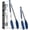 2pack:Classic Blue, variant on Premium Stainless Steel Locking Kitchen Tongs with Silicon Tips, Set of 2-9" and 12", Classic Blue