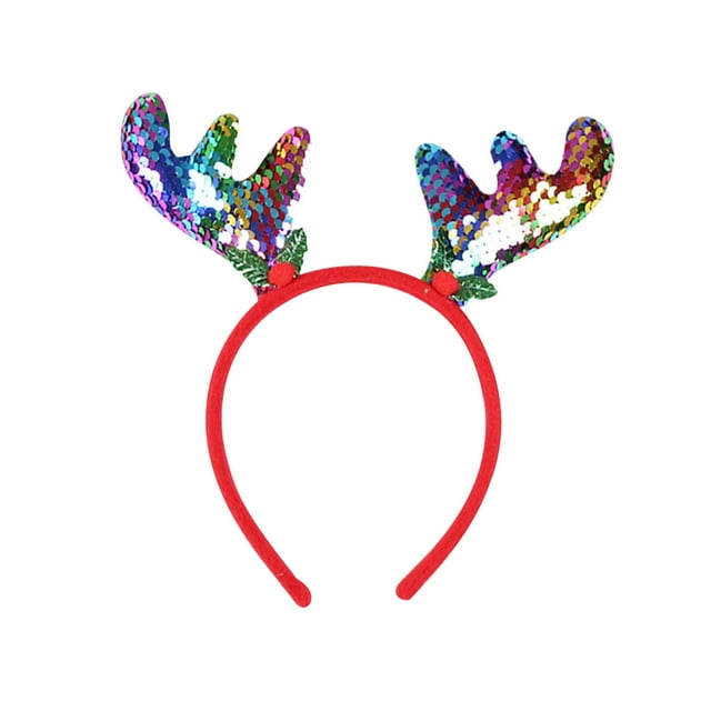 Agiferg Hot Christmas Headband Santa Party Decor Double Hair Band Clasp Head Hoop