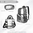 thumbnail image 4 of DISNIMO Leopard Print Girls Clear Backpack for School, 3PCS Kids Clear Backpack with Lunch Bag and Pencil Pouch, Heavy Duty See Through Transparent Bookbag with Lunch Box Set, 4 of 5