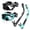 Black & Light Blue, variant on 2 Pack Adult Snorkel Set, 3 Window Snorkel Mask Dry-Top Snorkeling Gear Set, Panoramic Wide View, Anti-Fog Scuba Diving Mask, Anti-Leak Snorkel Goggles Kit for Swimming Travel