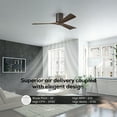 thumbnail image 4 of Matthews Fan Company IR3H-WN-WA-42 Irene 42" Walnut Hugger Ceiling Fan with 3 Blades, Remote and Wall Control, Indoor/Outdoor Damp Rated, 4 of 6