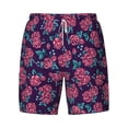 thumbnail image 4 of Lsque Mens Swim Trunks Rose Flowers Pattern - Bathing Suit Compression Liner - Beach Swim Shorts Swimwear - (S-3XL) - Stretch Quick Dry -3X-Large, 4 of 9