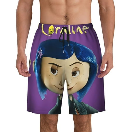 

Coraline Mens Beach Shorts Breathable Beach Surfing Beach Bathing Suits Pant
