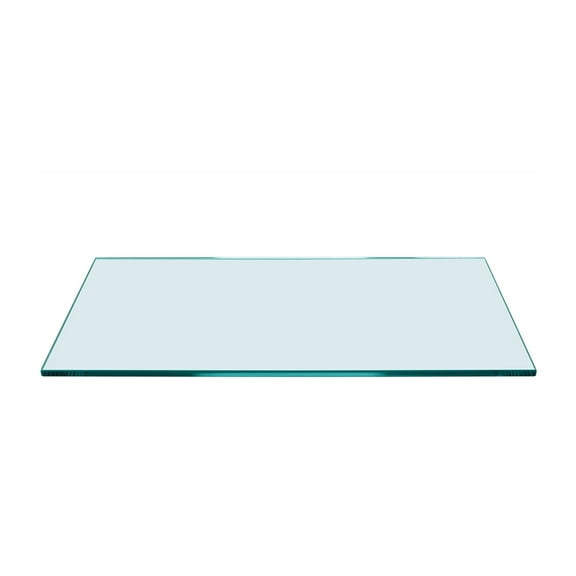 Dulles Glass 8" x 18" Rectangle Floating Glass Shelf - Shelf Only - Tempered - 3/8" Thick - Flat Polished