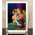 thumbnail image 6 of IBA Indianbeautifulart Baby Krishna With Maa Yashodha Picture Frame Religious Poster Black Wall Frame Deity Photo Frame Wall Decor&nbsp;For Home/ Office/ Temple-10 x 12 Inches, 6 of 7
