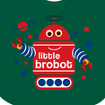 thumbnail image 4 of Inktastic Robot Little Brother Boys Baby Bib, 4 of 4