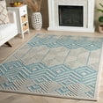 thumbnail image 2 of SAFAVIEH Milos Brad Geometric Indoor/Outdoor Area Rug, Turquoise/Ivory, 5' x 7', 2 of 7