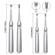 thumbnail image 2 of ZHAOCHENG Uds limpiador de uñas empujador de cutículas pinzas tijeras para cutículas de uñas tenedor para colgar uñas piel muerta plata, 2 of 4