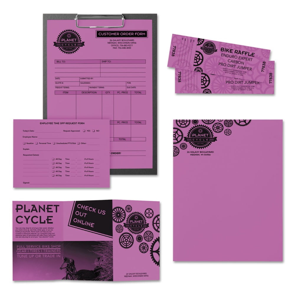 Neenah Paper Astrobrights Colored Paper 24lb 8-1/2 x 11 Outrageous Orchid 500 Sheets/Ream 21946