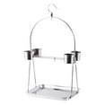 thumbnail image 3 of Soporte de juego para loros y pájaros, soporte para pájaros con 4 cuencos, soporte portátil de acero inoxidable para loros, jaula para pájaros para 27 x 19 x 50 cm, 3 of 9